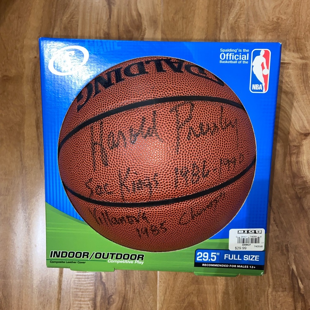 Harold Presley NBA Sacramento Kings Signed Autographed Basketball 1986-1990